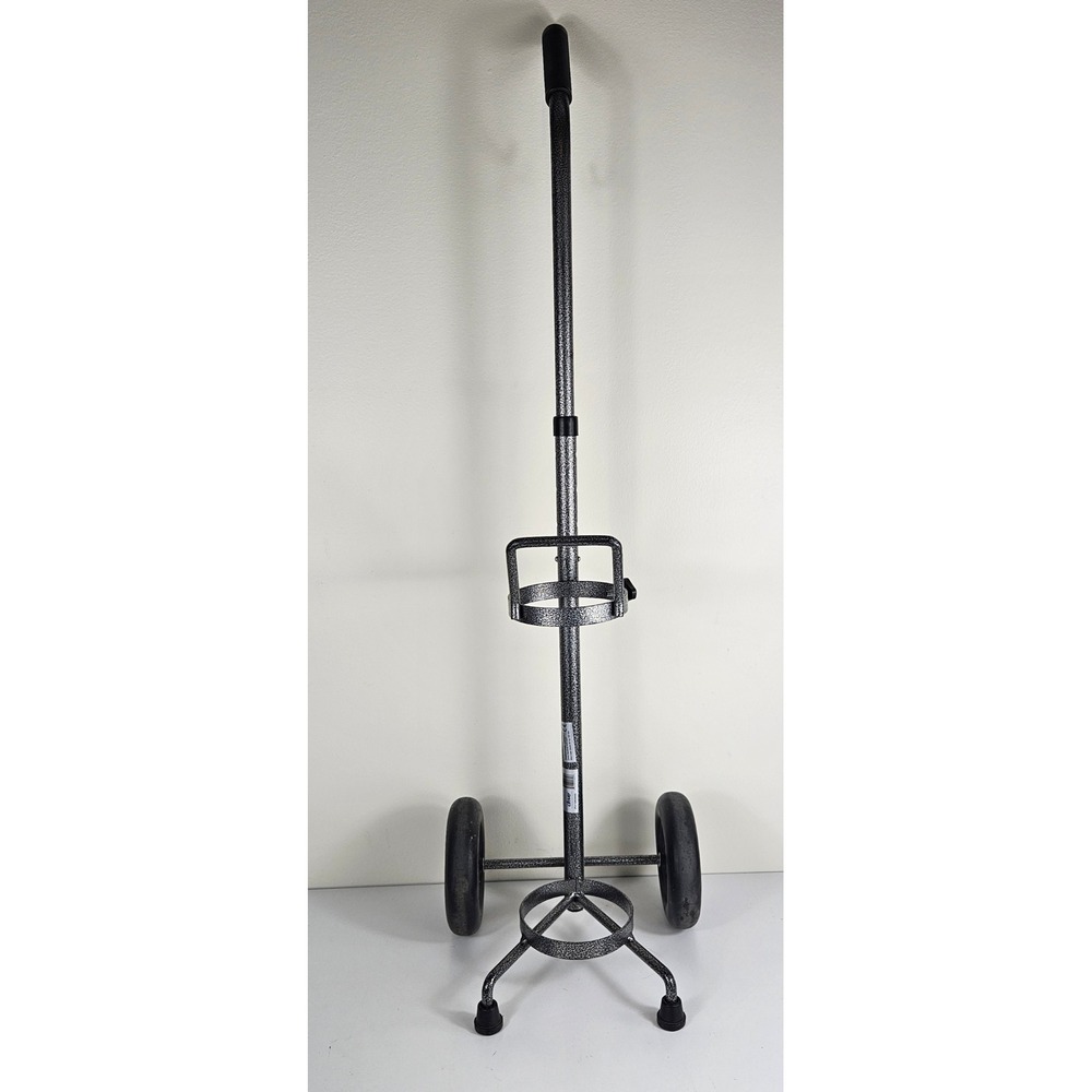 Drive Medical 13002SV-1 Oxygen Cylinder Cart Silver Vein Adjustable D E Tanks